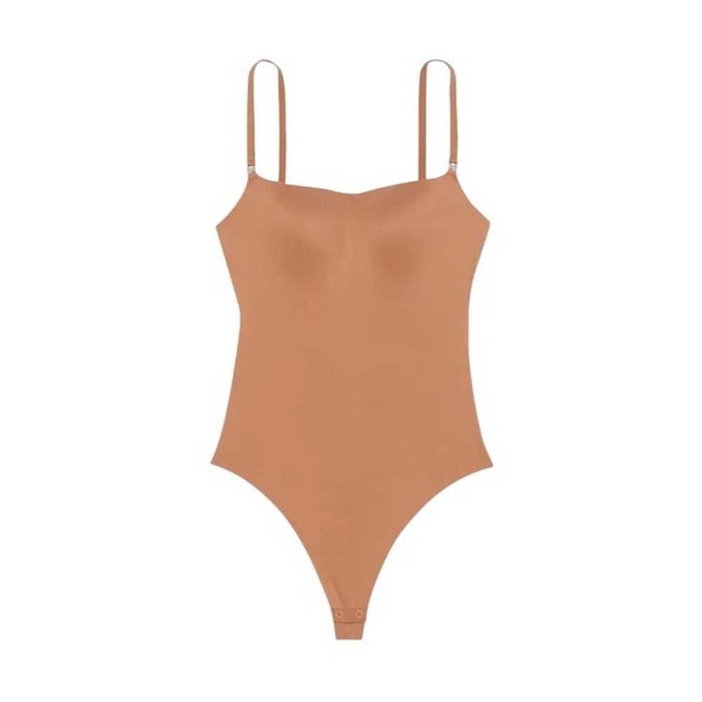 Victoria's Secret FeatherSoft Lightly Lined Bodysuit Toffee Nude Bodywear NWT